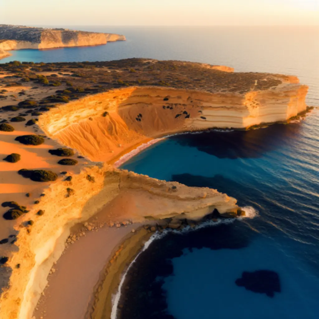 Mediterrán tengerparti panoráma