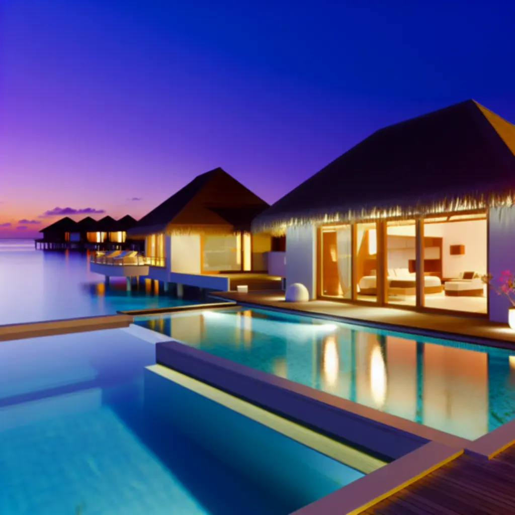 Luxus víz feletti villa exkluzív környezetben