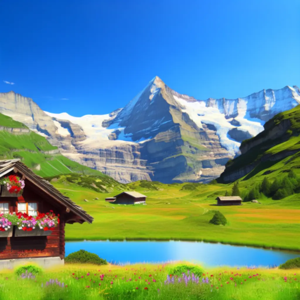 Svájci Alpok virágos rétjei